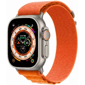 Умные часы Apple Watch Ultra 49 мм Titanium Case, титановый/оранжевый, L Alpine Loop
